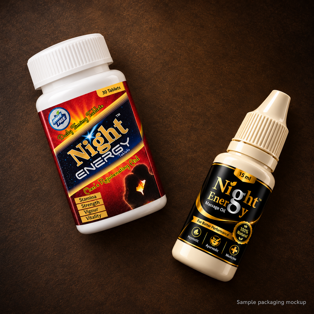 Night Energy Combo – 30 Tablets + Massage Oil 15 ml